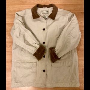 LL Bean Women’s XL Insulated Adirondack Barn Coat Jacket 100% Cotton Corduroy